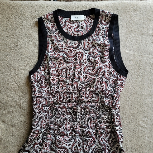 A.L.C. Sandra Silk Cutout Midi Dress Size 6 - Picture 8 of 16